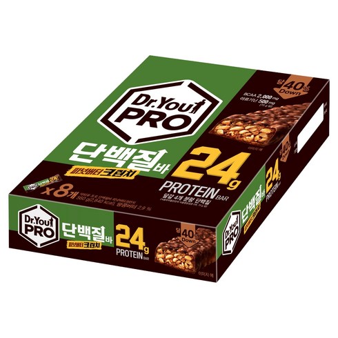닥터유 프로 단백질바 크런치, 560g, 1개