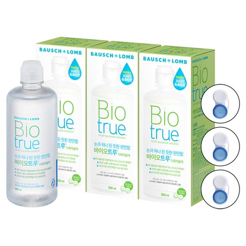 바슈롬 바이오 트루 렌즈 보존액, 300ml, 3개