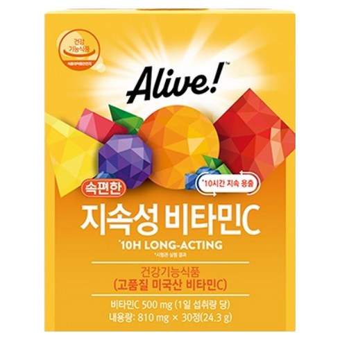 얼라이브 속편한 지속성 비타민C 24.3g, 30정, 1개