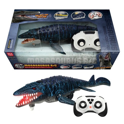 REXTOY 스모크 모사사우루스 움직이는 바다 공룡 모사사우루스 RC, 1개