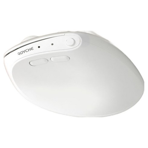 로이체 휴대용 인체공학 저소음 블루투스 미니 버티컬 무선 마우스 RX-650V, 화이트, RX-650V WH