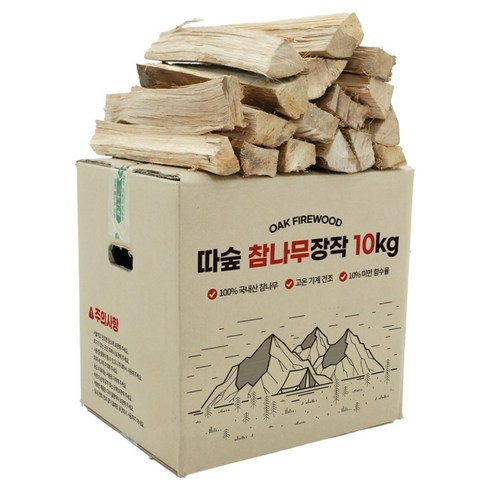 따숲 참나무장작 CE625, 10kg, 1개