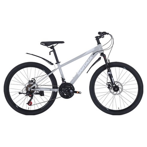 산타자 덱스트2.1D MTB 하이텐강 디스크 브레이크 15.8kg 신장 138~158cm 방문설치, 무광그레이, 60.9cm(24인치)
