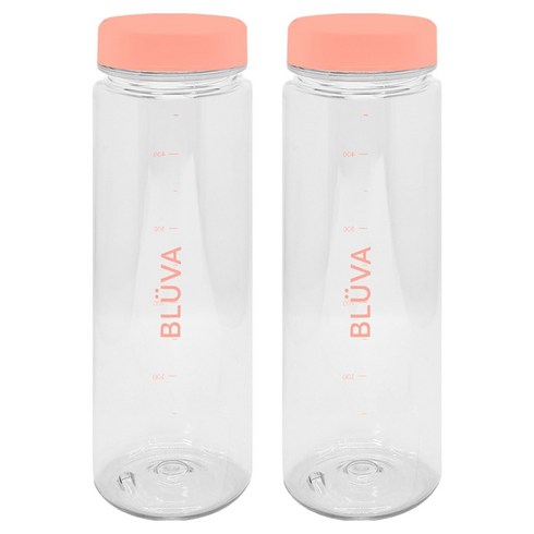블루바 눈금표시 트라이탄 파스텔 휴대용 보틀, 2개, 500ml, 핑크