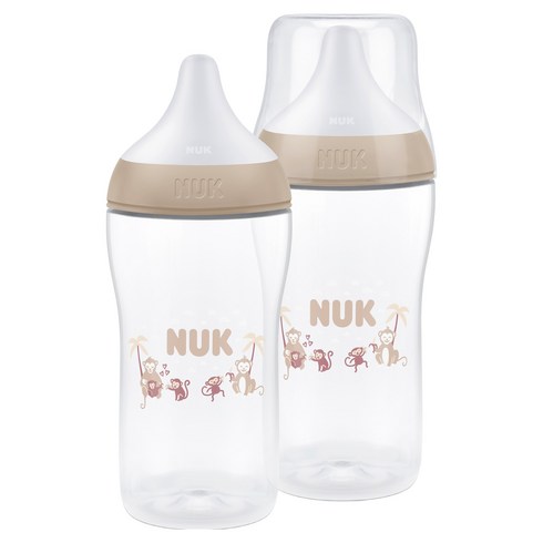 누크 퍼펙트매치 젖병, 몽키, 260ml, 2개
