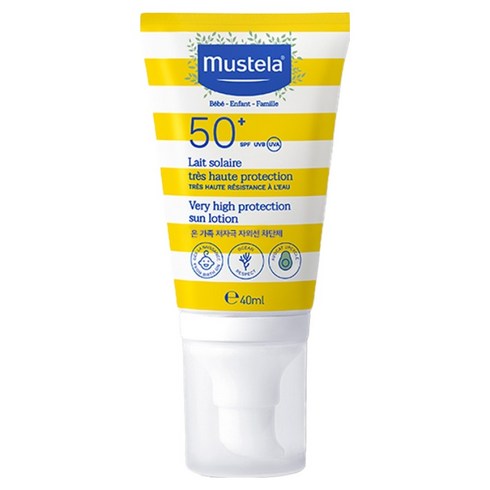 무스텔라 유아 베리 하이 프로텍션 선 로션 SPF 50+, 40ml, 1개