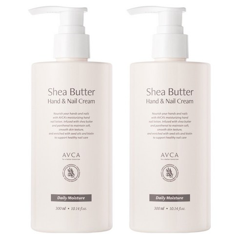 아브카 시어버터 데일리 모이스춰 대용량 핸드 앤 네일 크림, 300ml, 2개