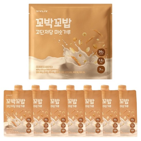 꼬박꼬밥 고단저당 단백질 쉐이크 미숫가루맛 7p, 280g, 1개