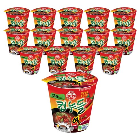 오뚜기컵누들 열라면 35g, 15개