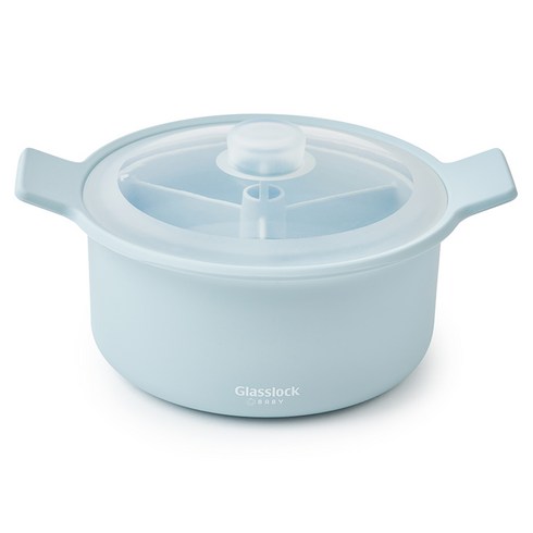 글라스락 베이비 멜로우 실리콘 찜기 1.4L, 베이비블루, 1개