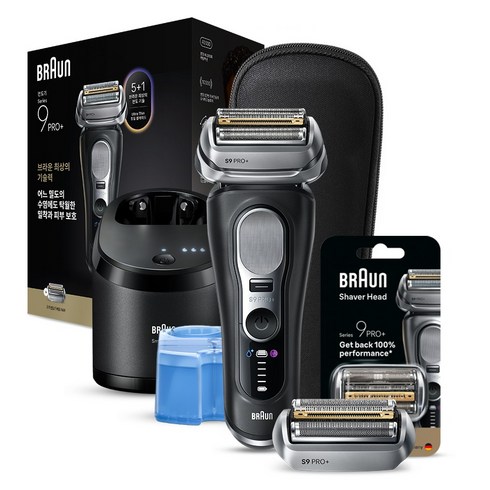 BRAUN 시리즈 9 PRO+ 울트라 씬 전기면도기, 블랙, 9660ccps