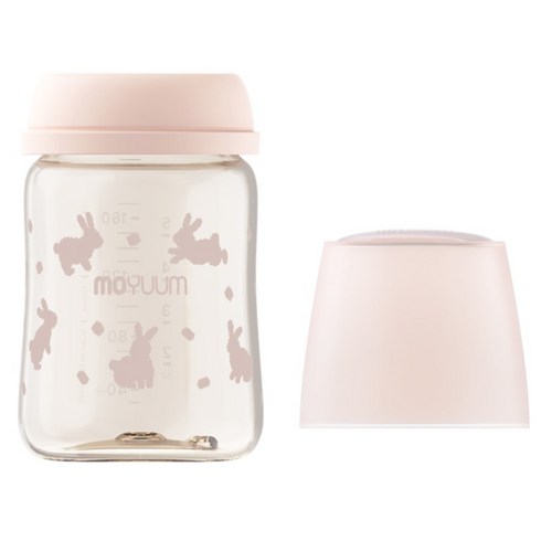 모윰 3세대 PPSU 올인원 노꼭지 젖병 래빗, 피치베이지, 1개, 170ml