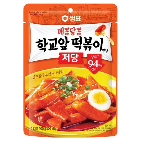 샘표 저당 매콤달콤 학교앞 떡볶이 양념, 100g, 1개