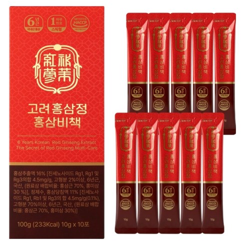 고려홍삼정 홍삼비책 10p, 1개, 100g