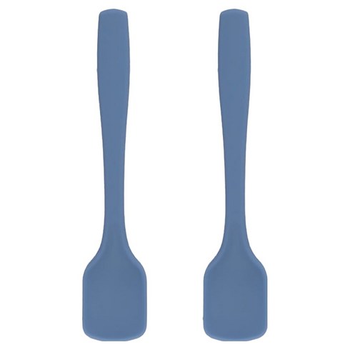 코지테이블 국산 실리콘 요거트 미니스푼 15cm, 2개, 다크블루