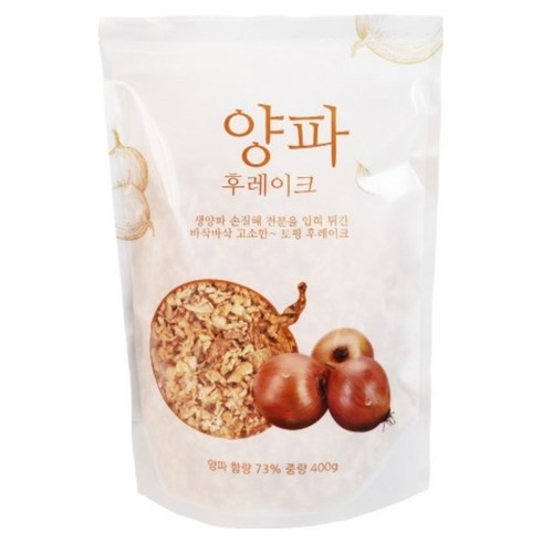 튀긴 크리스피 양파 후레이크 양파 73% 함유, 1개, 400g
