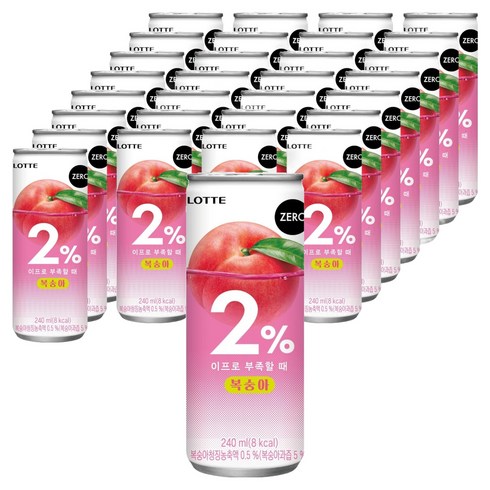 이프로 부족할때 복숭아 제로, 240ml, 30개