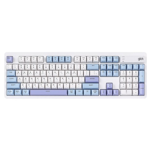 지클릭커 무선 OFFICEPRO 사일런스 M RGB 무소음 방수 블루투스 키보드 104, Sky City, WK50, 제조사축