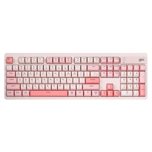 지클릭커 무선 OFFICEPRO 사일런스 M RGB 무소음 방수 블루투스 키보드 104, Coral, WK50, 제조사축