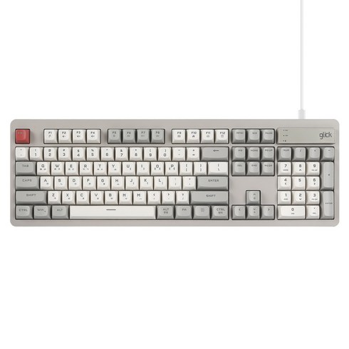지클릭커 OFFICEPRO 사일런스 M RGB 무소음 유선 방수 키보드 104, 레트로, OPK50, 제조사축