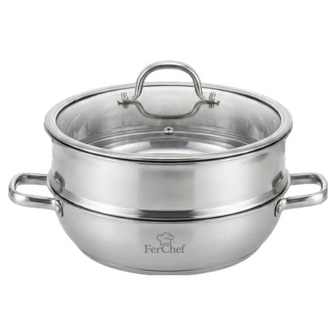 페르쉐프 인덕션가능 스텐 찜기 2단, 1개, 28cm