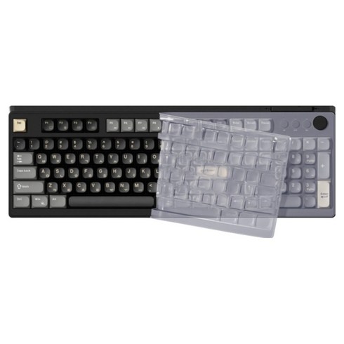 한성컴퓨터 OfficeMaster 멤브레인 저소음 키스킨 볼륨노브 LED 사무용 풀배열 유선 키보드, GK101, 로얄블랙, 제조사축