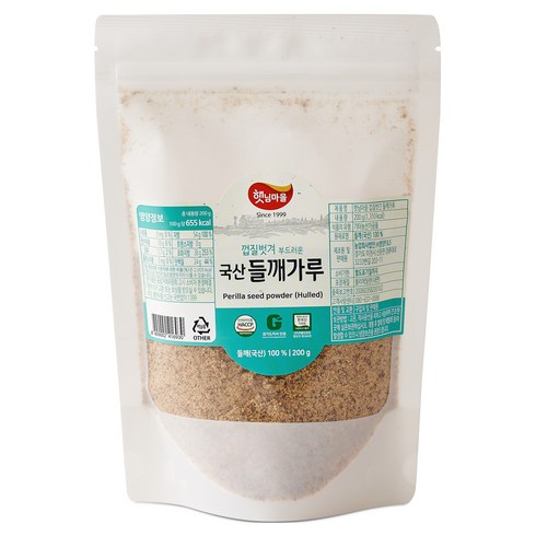 햇님마을 껍질벗긴 국산 들깨가루, 200g, 1개