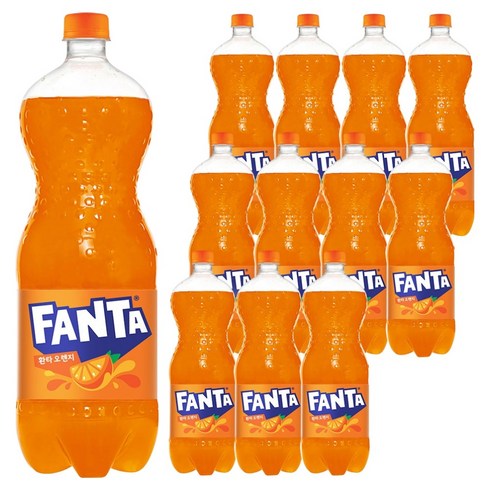 환타 오렌지 탄산음료, 1.5L, 12개