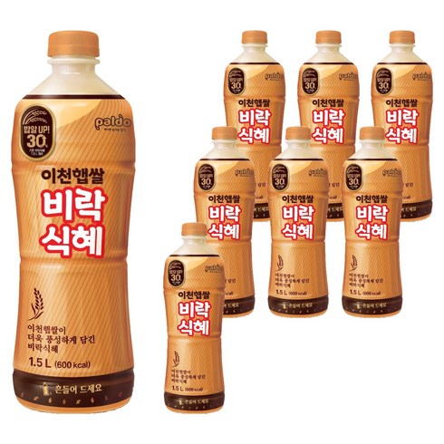 팔도 이천햅쌀 비락식혜, 8개, 1.5L