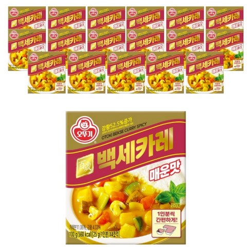 오뚜기 백세카레 고형 매운맛, 100g, 18개