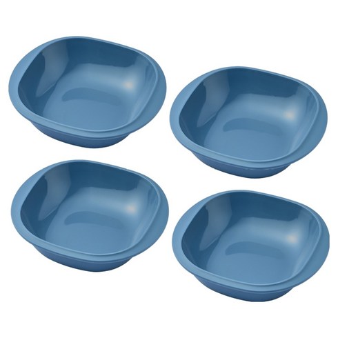 실리팟 실리콘 사각 플레이트 193 x 174 x 40 mm, 미드나잇블루, 4개, 플레이트(4P)