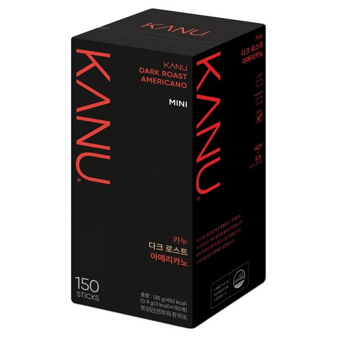 카누 다크 로스트 아메리카노 원두커피스틱, 900mg, 150개입, 1개