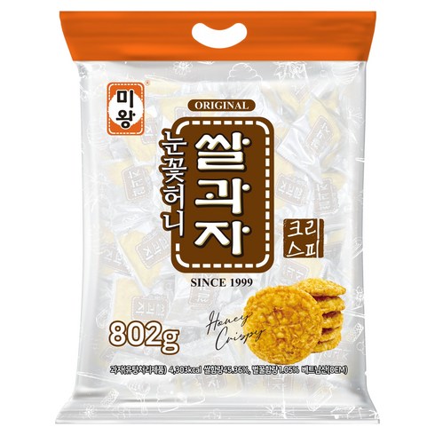 미왕 눈꽃허니 쌀과자, 802g, 1개