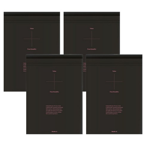 더블에이 심플 플러스 패드 A4, 다크그레이, 4개