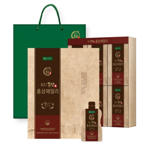 건국유업 홍삼패밀리 7p + 쇼핑백, 2.1L, 1개