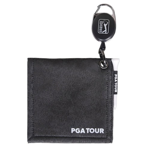 PGA TOUR 컴팩트 골프 릴 클리너 스포츠 타올, 다크그레이