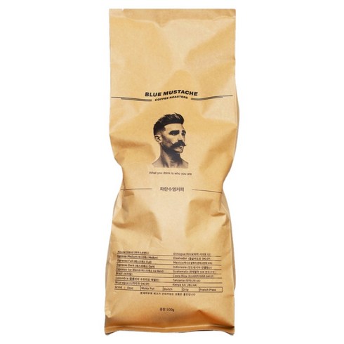 파란수염커피 콜롬비아 디카페인 마운틴워터 원두, 홀빈(분쇄안함), 500g, 1개
