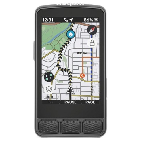 와후 엘리먼트 롬 3 GPS 자전거 속도계, 블랙, 1개
