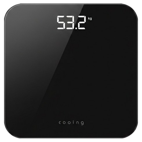 쿠잉전자 가정용 디지털 LED 체중계, BDS-260BK, 블랙, 1개