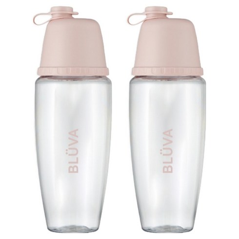 블루바눈금표시트라이탄와이드캡쉐이커, 파우더 핑크, 2개, 500ml