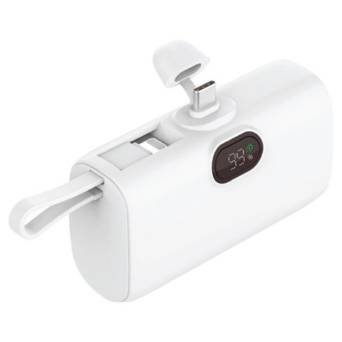 울트라부스트 22.5W LCD 도킹 배터리 10000mAh C Type 8pin, 화이트, U-LDK20W-2