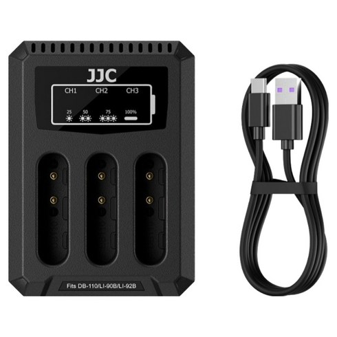 JJC 리코 GR3X GR3 DB-110 배터리 전용 멀티 충전기, 1개, DCH-110TC