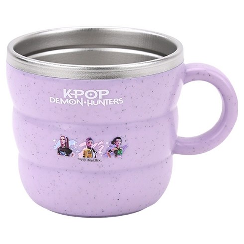 릴팡 케이팝 데몬 헌터스 더볼 항균 식기세척기용 스텐 컵, 혼합색상, 1개, 250ml