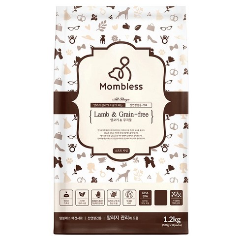 맘블레스 강아지 기능성 사료, 피부/피모+알러지, 1.2kg, 1개
