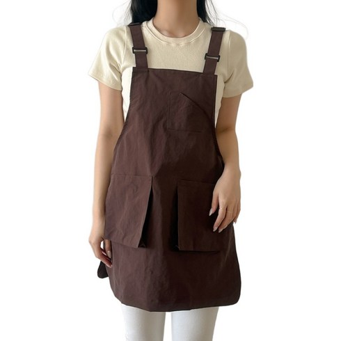 깨비다 양면 방수 앞치마, 브라운, 1개