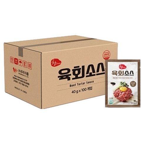 참 육회소스 고소한맛, 100개, 40g