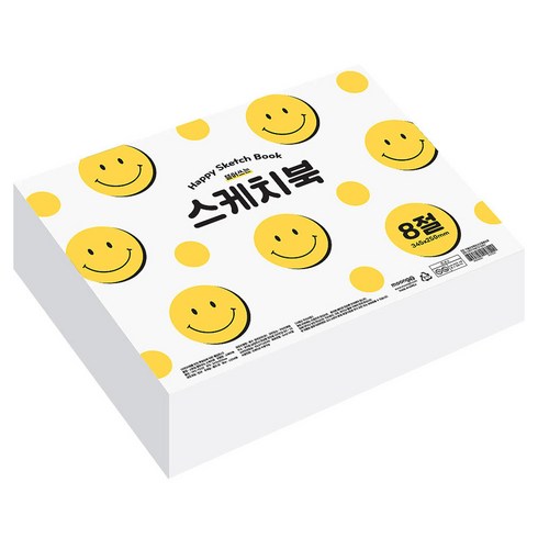 포포팬시 스마일 두꺼운 뜯어쓰는 스케치북, 8절, 250매, 1개