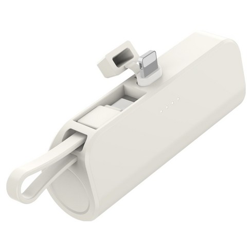 힙스터 도킹형 보조배터리 5000mAh 애플8핀 C타입 스트랩, MOPB-R5-CHL, 아이보리