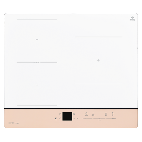 나비엔매직 인덕션 2분할 전기레인지 3구 WHITE + ROSE BEIGE, ERI-3463AF, 빌트인