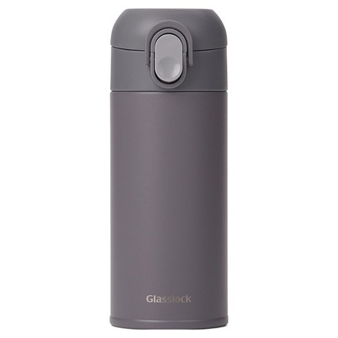 글라스락 플레인 원터치 텀블러, 스톤 그레이, 350ml, 1개